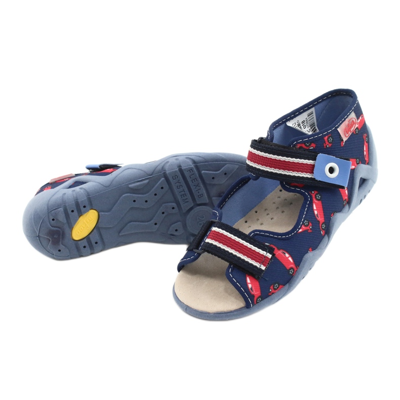 Scarpe per bambini Befado gialle 350P018 rosso blu navy 4