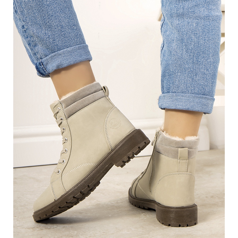 Stivali isolanti grigi da donna Lamy beige grigio 1