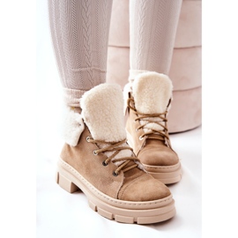 Stivali Sneakers Caldo Legato Beige Karley 1