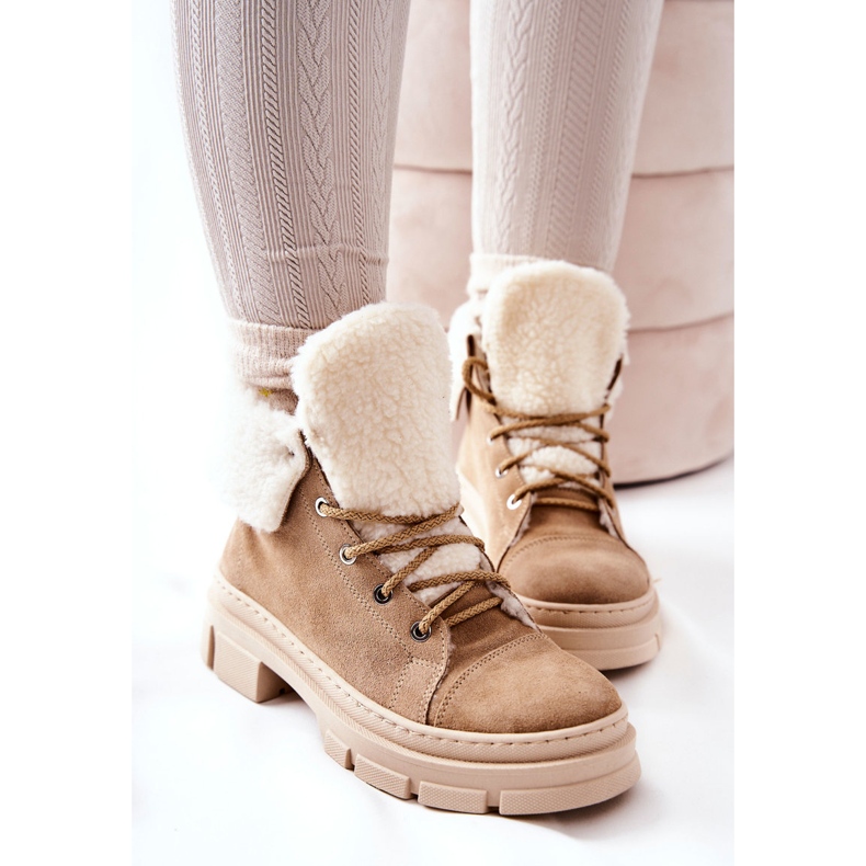 Stivali Sneakers Caldo Legato Beige Karley 1