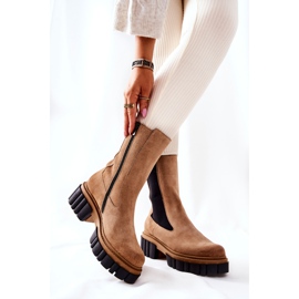 Stivali Pelle Lavoratori Laura Messi Beige 2421 1