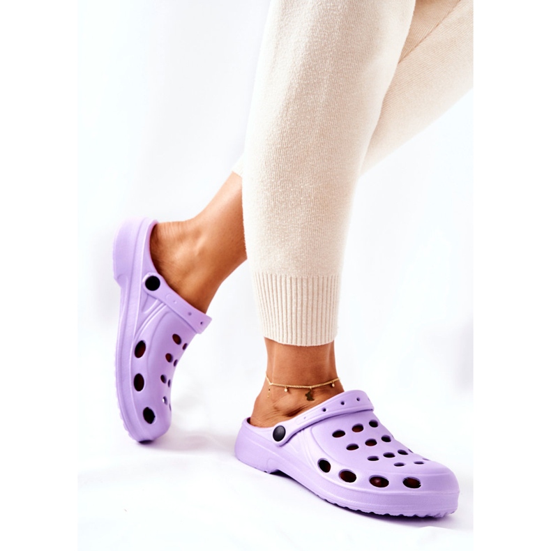 Pantofole in schiuma Eva viola da donna 1