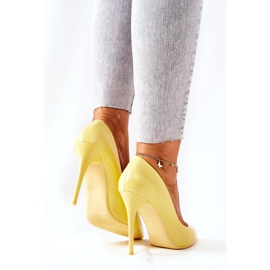 PG2 Eleganti tacchi alti Adrinnah laccati gialli giallo 1