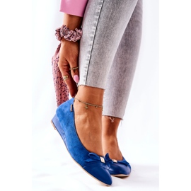 Décolleté con zeppa in pelle Monnari 0590-M12 Blu 1