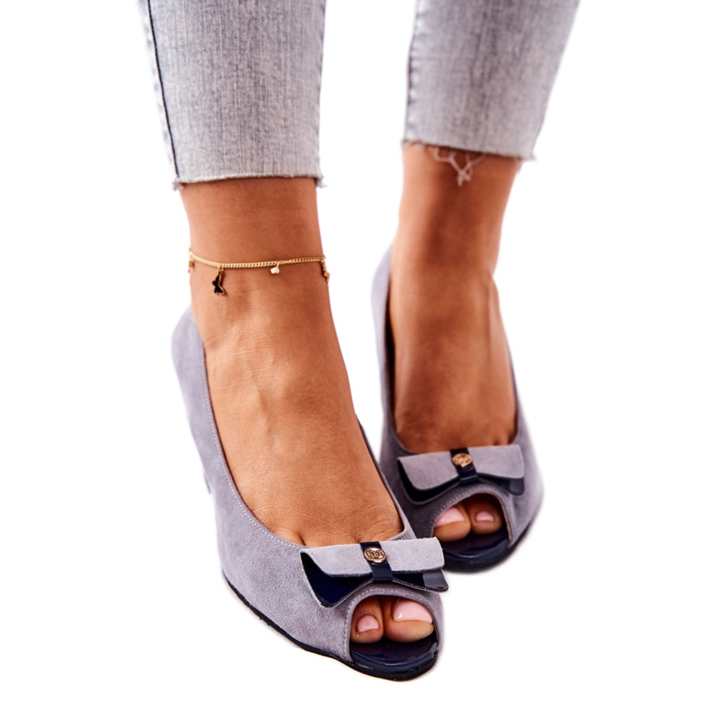Décolleté Classiche Con Zeppa Monnari 0500-M12 Grigio 1