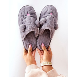 PE1 Pantofole Morbide Mouse Con Orecchie Luise Grigie grigio 1
