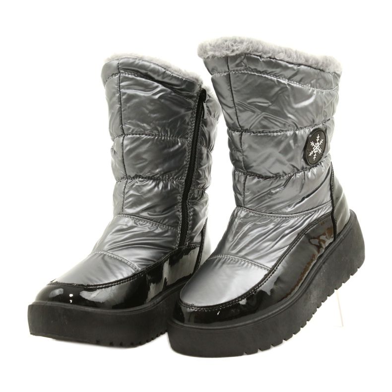 Stivali da neve femminile Flakes Filippo DBT3404 Black and Silver nero 2