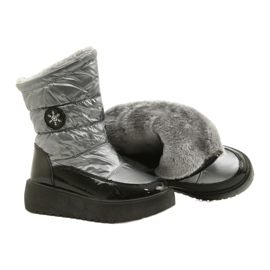Stivali da neve femminile Flakes Filippo DBT3404 Black and Silver nero 4
