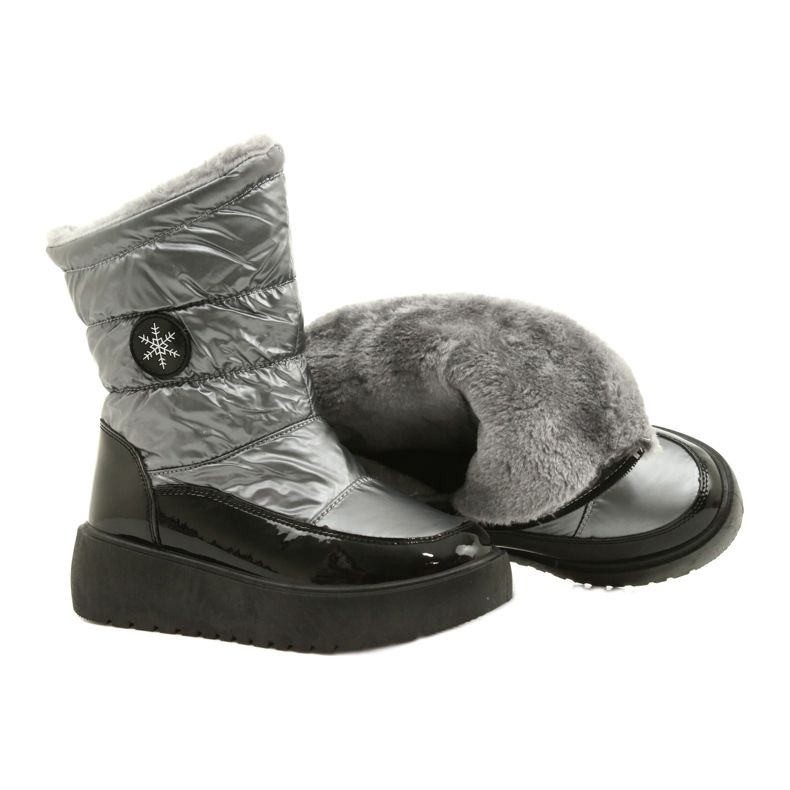 Stivali da neve femminile Flakes Filippo DBT3404 Black and Silver nero 4