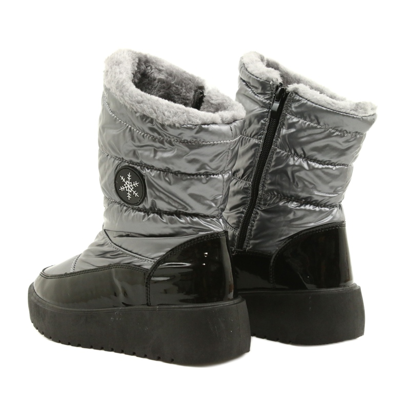 Stivali da neve femminile Flakes Filippo DBT3404 Black and Silver nero 3