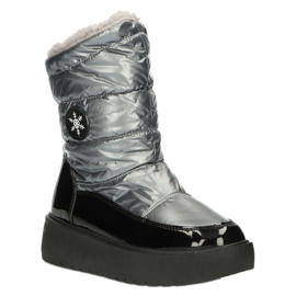 Stivali da neve femminile Flakes Filippo DBT3404 Black and Silver nero 5