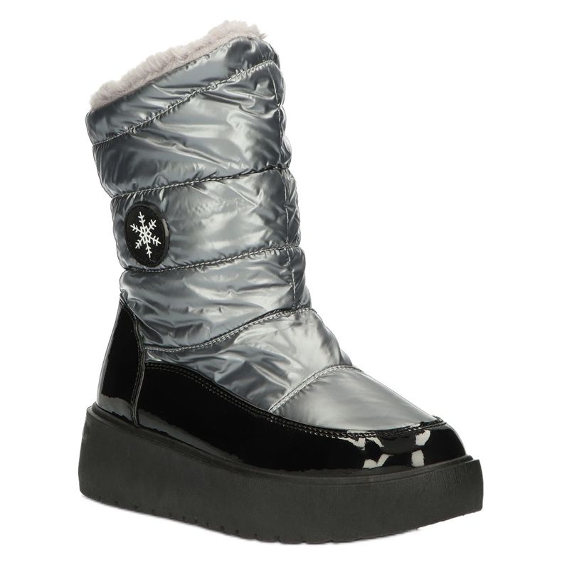 Stivali da neve femminile Flakes Filippo DBT3404 Black and Silver nero 5