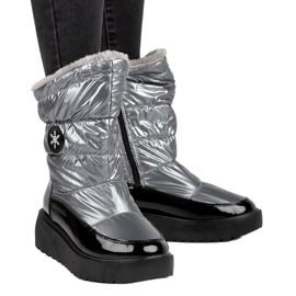 Stivali da neve femminile Flakes Filippo DBT3404 Black and Silver nero 6