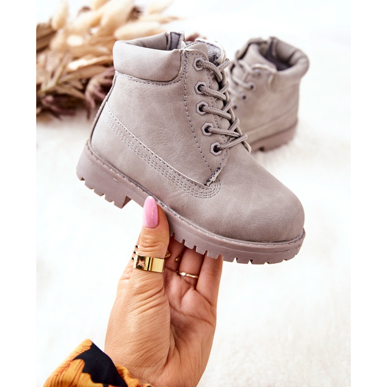 FR1 Stivali Trappers per bambini con cerniera Grey Dexter grigio grigio 2