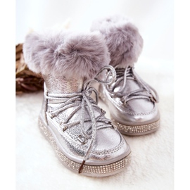 FR1 Doposci Bambini Con Pelliccia Argento Grandis 1