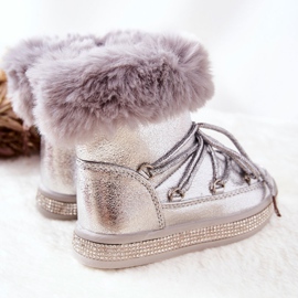 FR1 Doposci Bambini Con Pelliccia Argento Grandis 2
