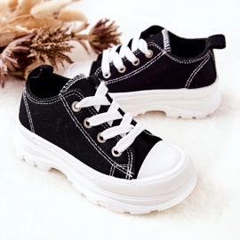 FR1 Sneakers per bambini sulla piattaforma del tempo di viaggio nero-bianco 2