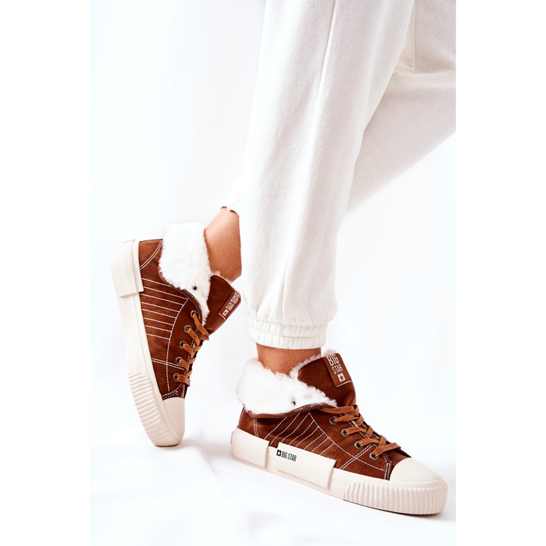 Sneakers da donna isolate Big Star II274152 Camel marrone 2