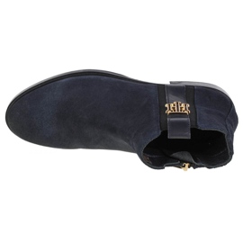 Tommy Hilfiger Stivaletto piatto in pelle scamosciata interlock W FW0FW05184-DW5 blu navy 2