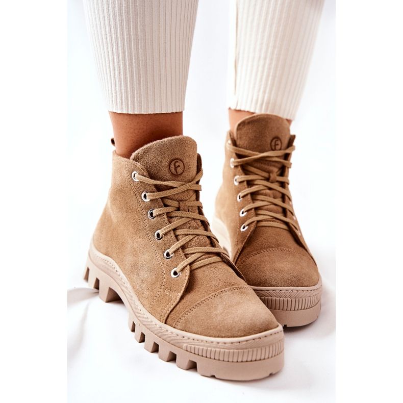 PF1 Caldi stivaletti in pelle scamosciata Sneakers Camel Madisson beige 1