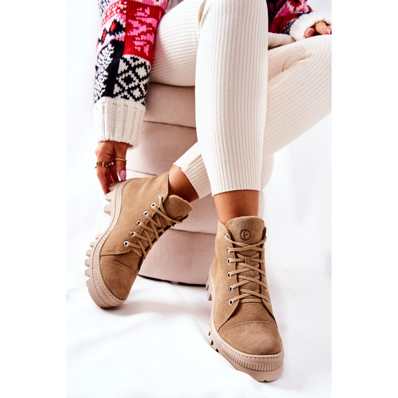 PF1 Caldi stivaletti in pelle scamosciata Sneakers Camel Madisson beige 2