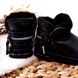 PA1 Stivali da neve per bambini Black Frosty nero 1