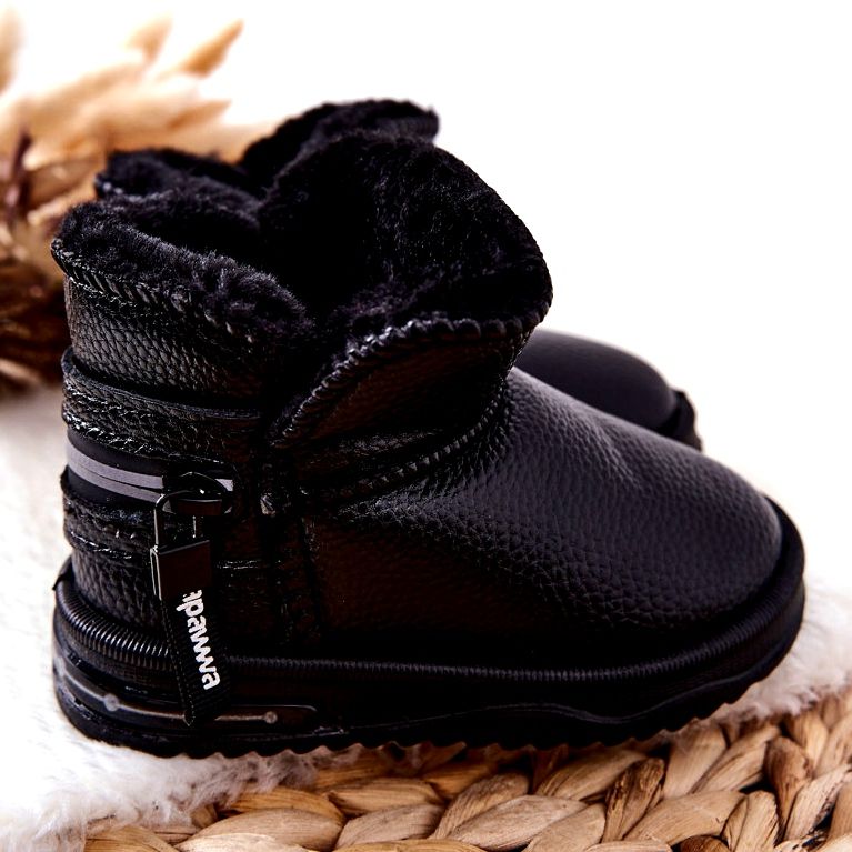 PA1 Stivali da neve per bambini Black Frosty nero 2