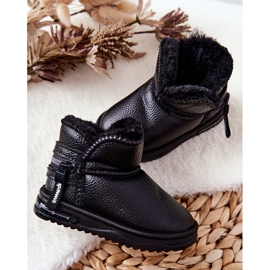 PA1 Stivali da neve per bambini Black Frosty nero 3