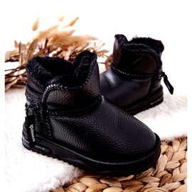 PA1 Stivali da neve per bambini Black Frosty nero 4