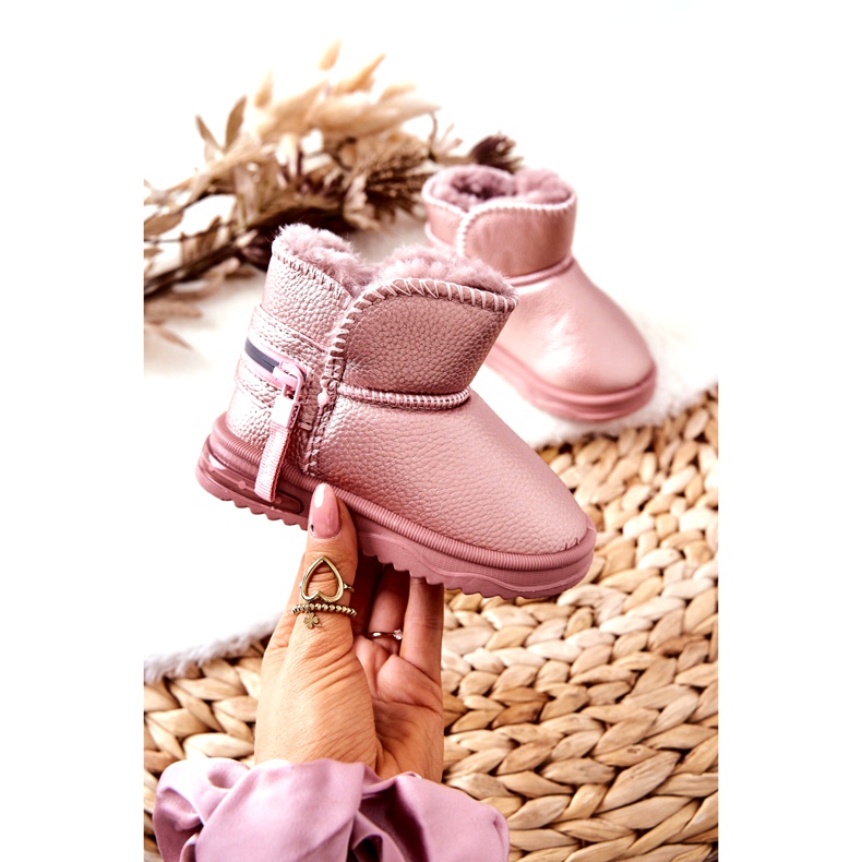 Stivali da neve rosa delle ragazze 3