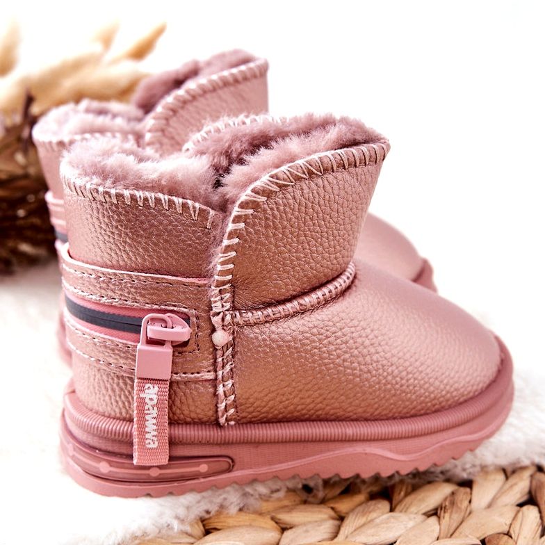 Stivali da neve rosa delle ragazze 4