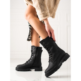 Erynn Classic Black Lace-up Workers nero 1