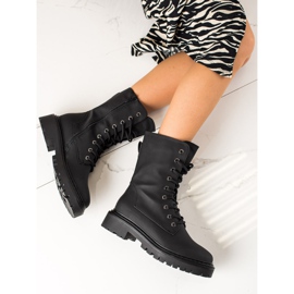 Erynn Classic Black Lace-up Workers nero 2