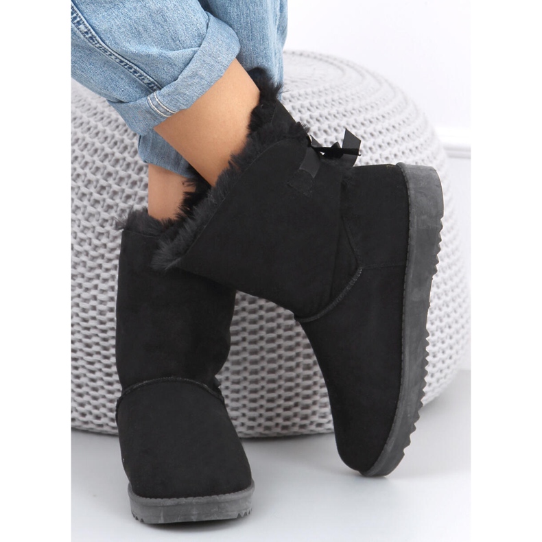 Doposci da donna con fiocchi Tosse Black nero 2