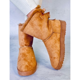 Doposci da donna con fiocchi Tosse Camel beige giallo 1