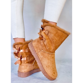 Doposci da donna con fiocchi Tosse Camel beige giallo 2
