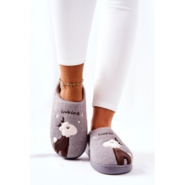 WJ1 Calde pantofole Renna Grey Jilly marrone grigio 2