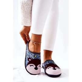 Pantofole calde Taffy blu renna 1