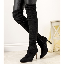 Stivali neri a stiletto da donna con isolamento Aloe nero 1