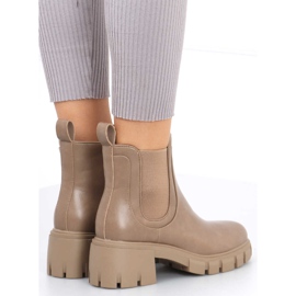Stivali su suola alta Gunno Khaki beige cachi 2