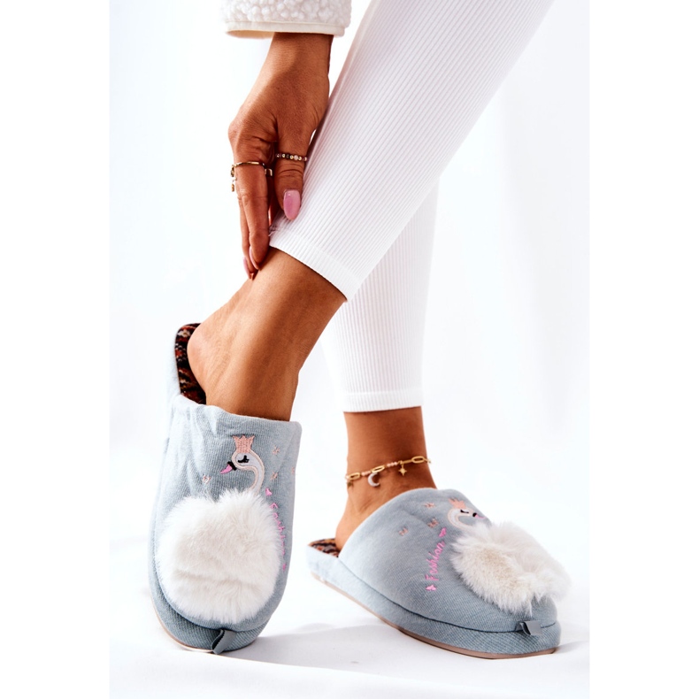 Ciabatte calde Blue Rey's swan 1