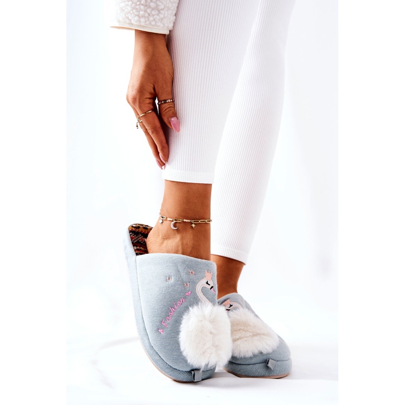 Ciabatte calde Blue Rey's swan 2