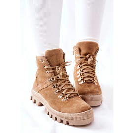 PF1 Stivali Scamosciati Caldi Beige Sandstorm marrone 1