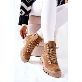 PF1 Stivali Scamosciati Caldi Beige Sandstorm marrone 2