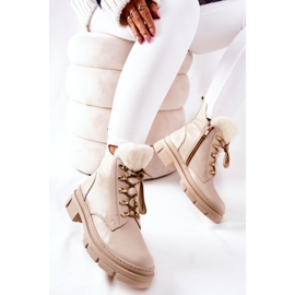 PF1 Stivaletti In Pelle Beige Molissa 2