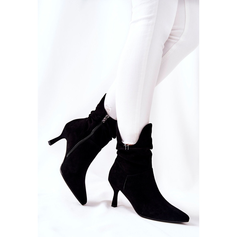 Stivali In Pelle Con Tacco Alto Laura Messi 2427 Nero 1