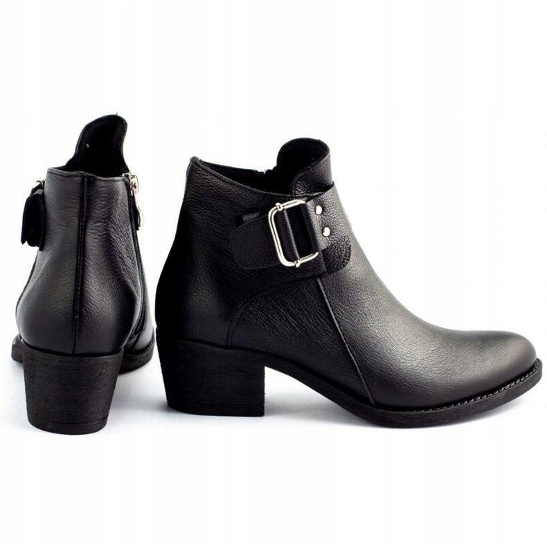 Olivier Stivali in pelle nera nero 4