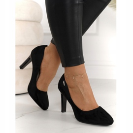 PJ1 Décolleté classiche su barra in camoscio nero Eliana 3