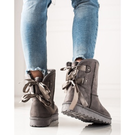 TRENDI Mukluki con un fiocco grigio 1