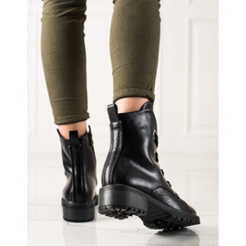 Stivali stringati VINCEZA nero 1
